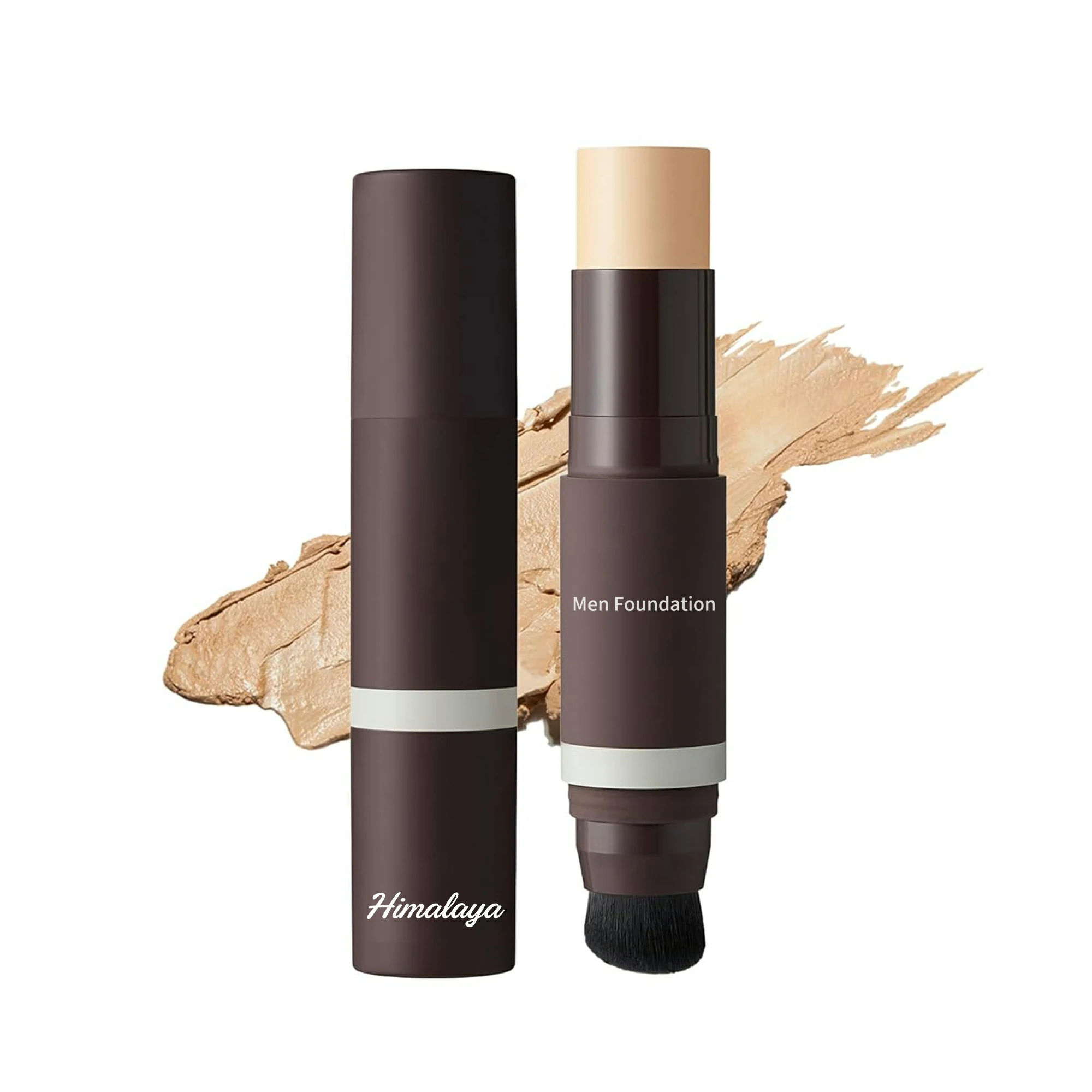 Men Foundation Stick, Double-Core Essence & Blending Brush